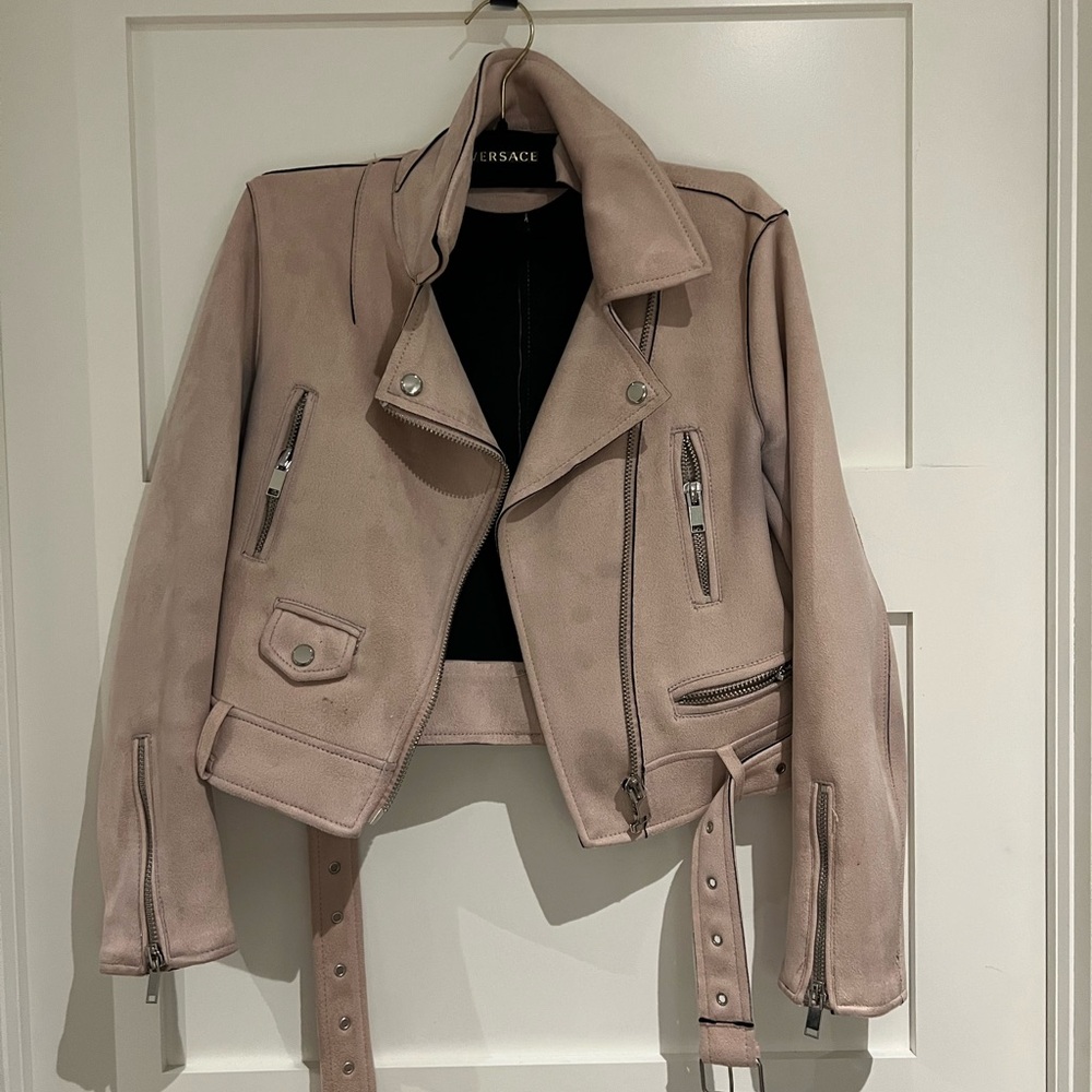 Zara Light Pink Suede Jacket